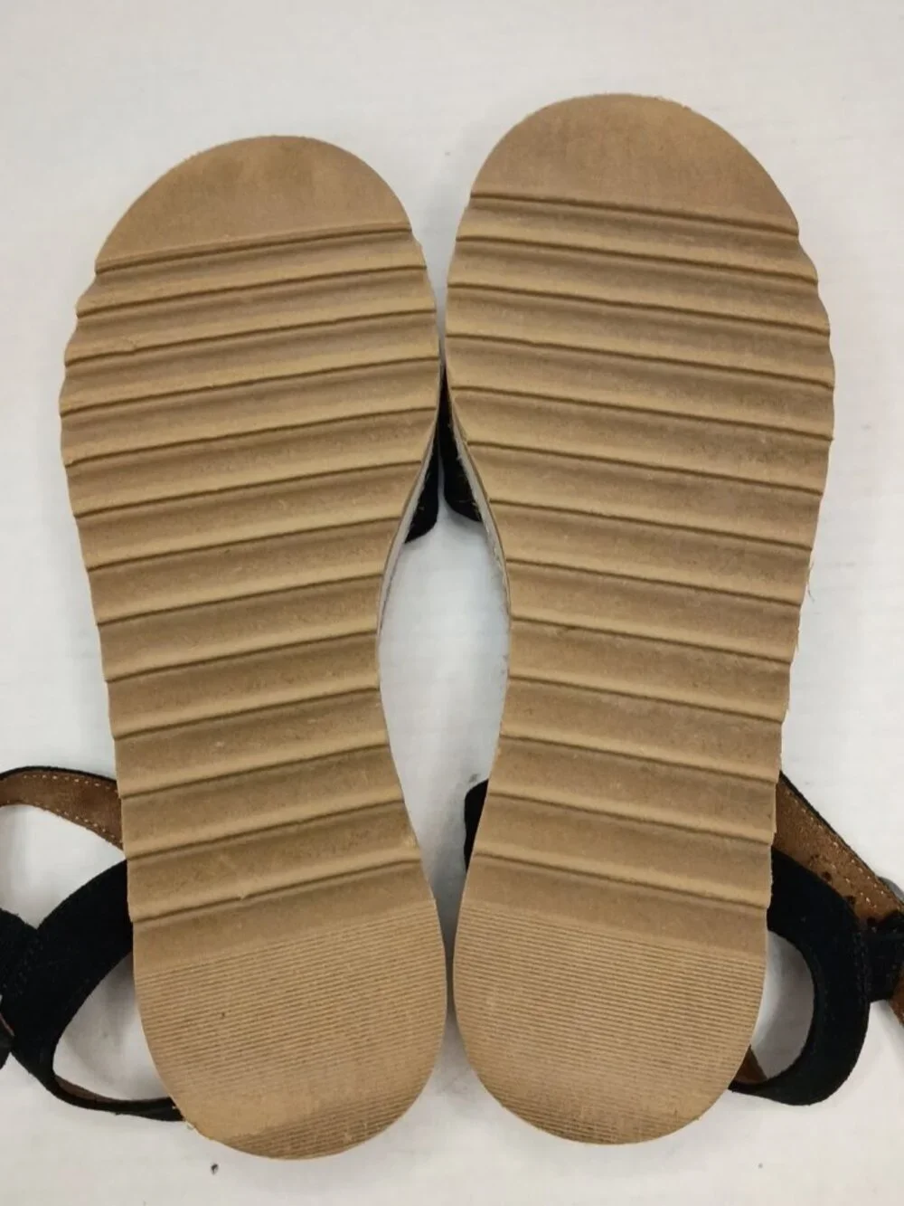 TOMS Naia Black Espadrille Platform Sandals Women's Size 7